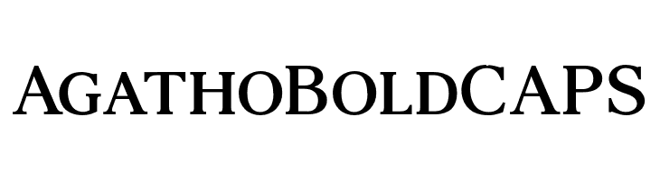 AgathoBoldCAPS  Descarca Fonturi Gratis