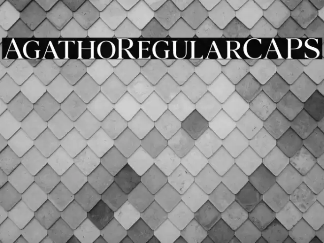 AgathoRegularCAPS Font examples