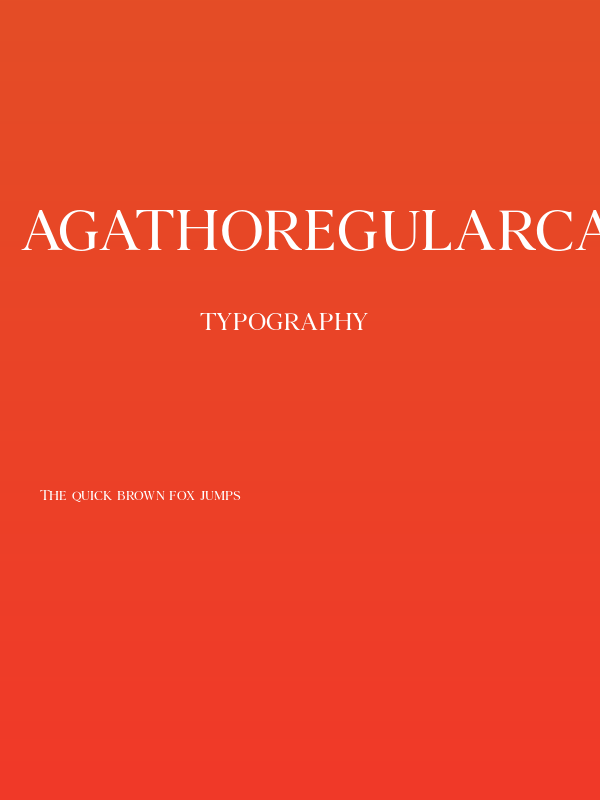 AgathoRegularCAPS Poster