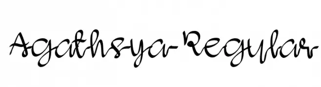 Agathsya-Regular  Fuentes Gratis Descargar