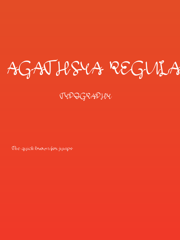 Agathsya Regular Poster