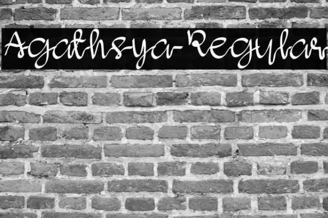 Agathsya-Regular Font examples