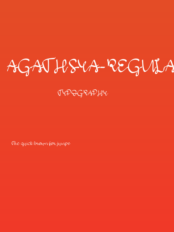 Agathsya-Regular Poster