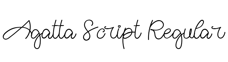 Agatta Script Regular  Скачать бесплатные шрифты