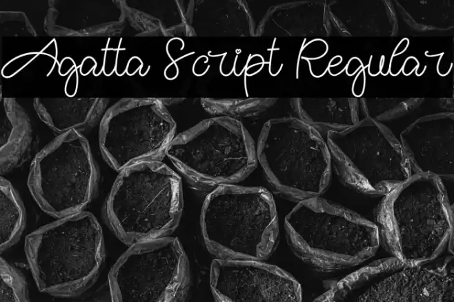 Agatta Script Regular Font examples
