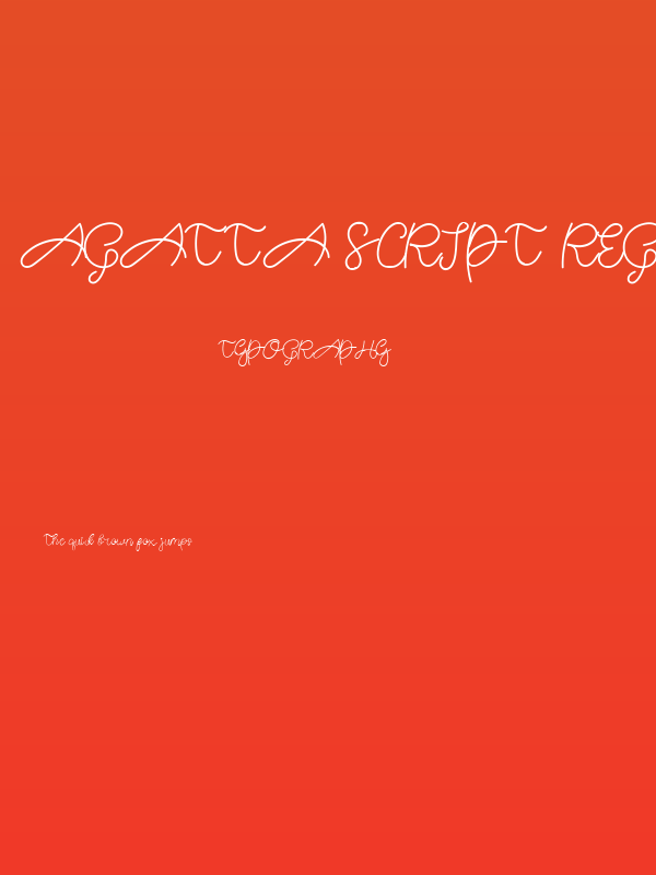 Agatta Script Regular Poster