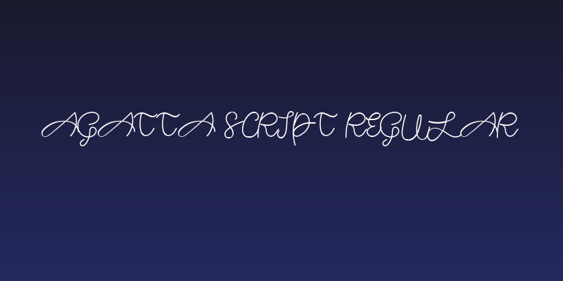 Agatta Script Regular Social Header