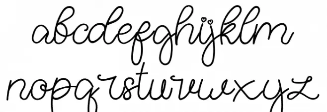 Agatta Script Regular 字体 小写