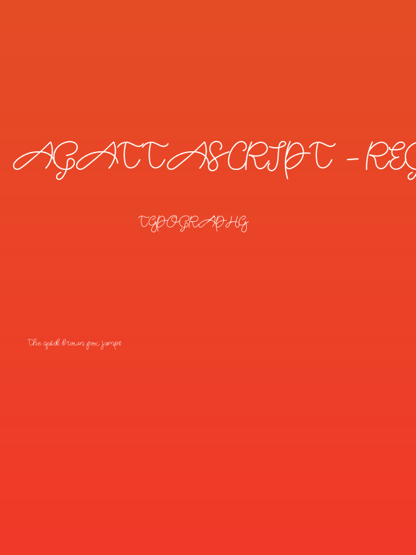 AgattaScript-Regular Poster