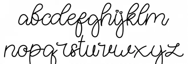AgattaScript-Regular Schriftart Kleinbuchstaben