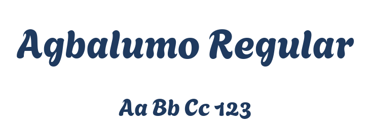 Agbalumo Regular Font Preview