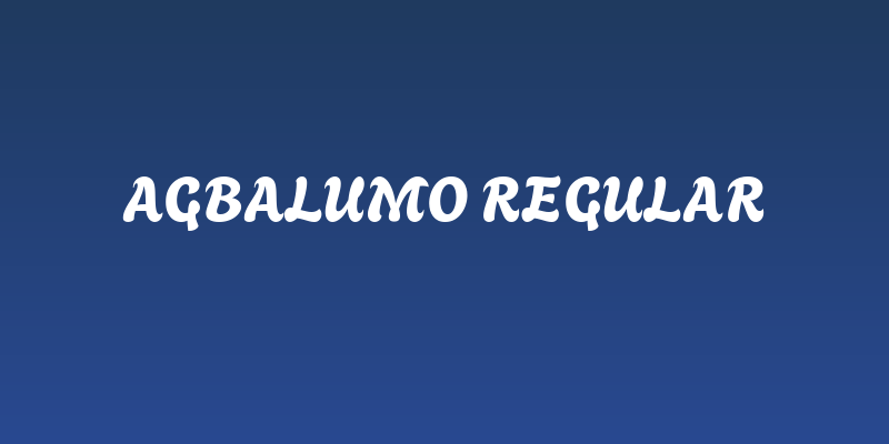 Agbalumo Regular Social Header