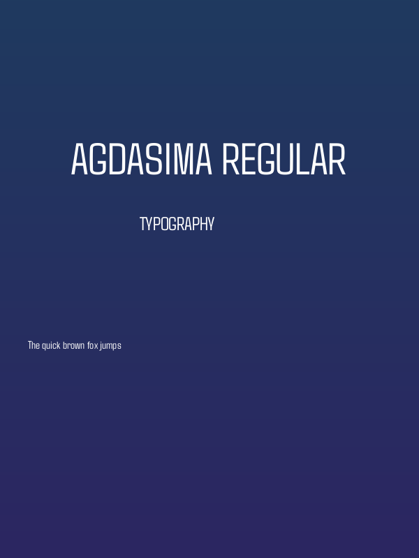 Agdasima Regular Poster