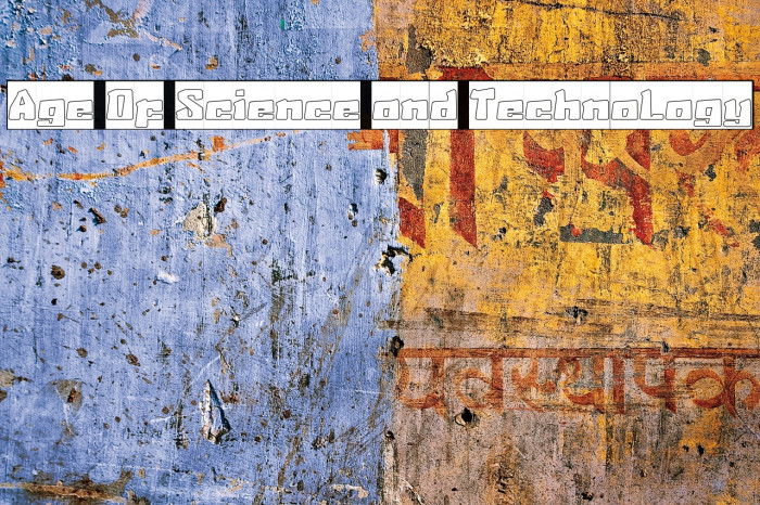 Age Of Science and Technology Font examples