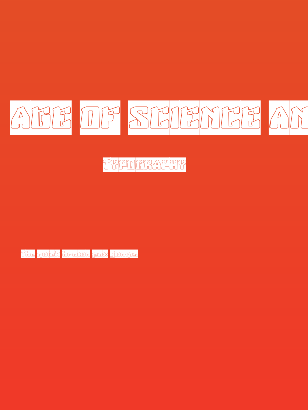 Age Of Science and Technology Poster