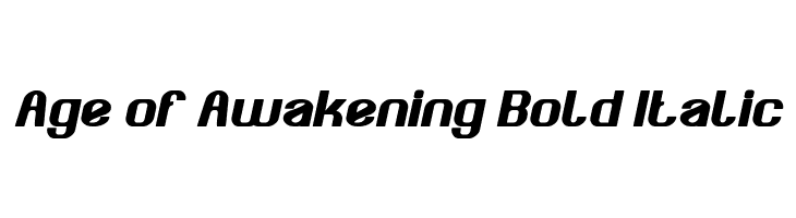 Age of Awakening Bold Italic Font