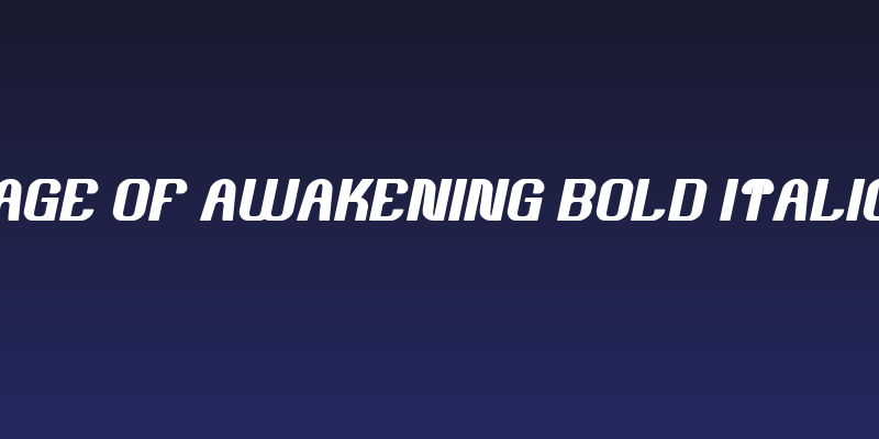 Age of Awakening Bold Italic Social Header