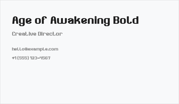 Age of Awakening Bold Business Card