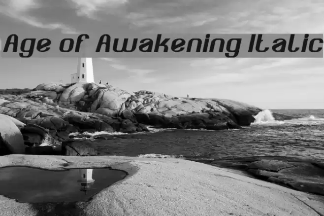 Age of Awakening Italic Fonte examples