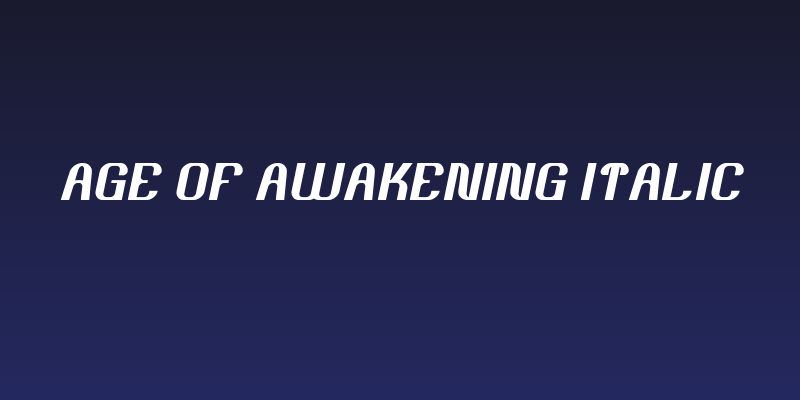 Age of Awakening Italic Social Header