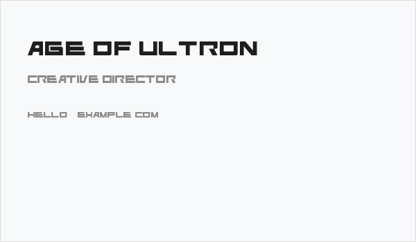Age of Ultron Business Card