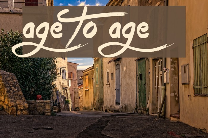 Age to Age Font examples