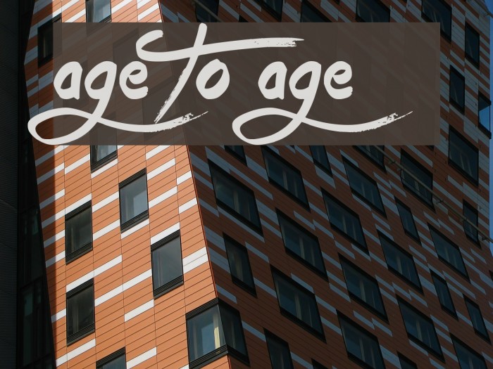 Age to Age Font examples