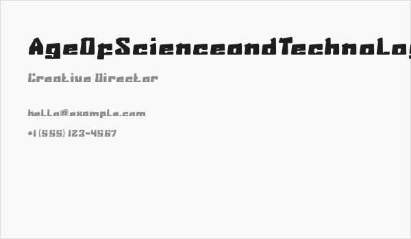 AgeOfScienceandTechnology Business Card