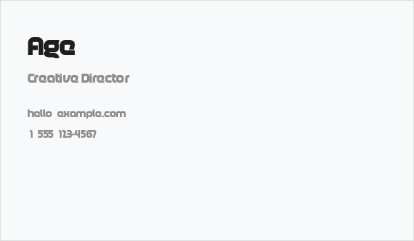 Age Business Card