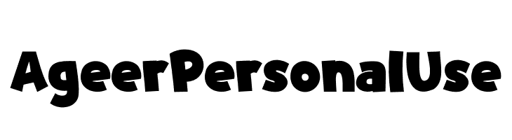 Ageer Personal Use  フリーフォントのダウンロード