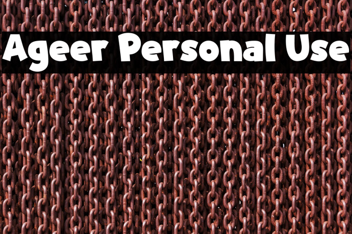 Ageer Personal Use Example 1