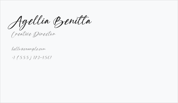 Agellia Benitta Business Card