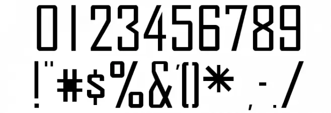 Agency フォント その他の文字