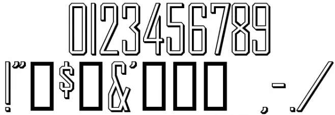 AgencyGothic Font Alte caractere