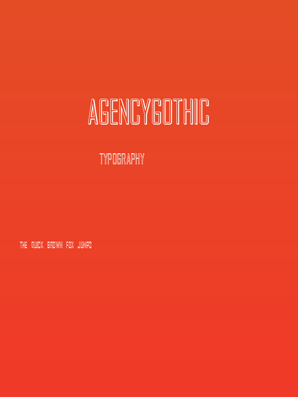 AgencyGothic Poster