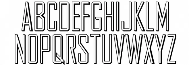 AgencyGothic Caratteri MINUSCOLO