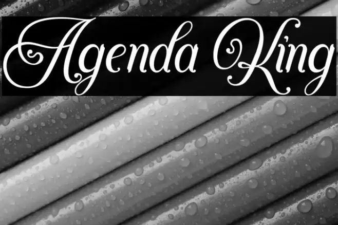 Agenda King Font examples