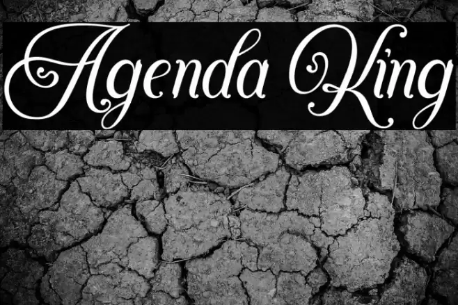 Agenda King Font examples