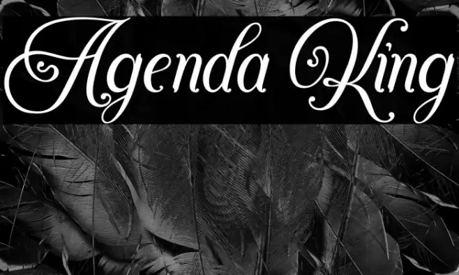 Agenda King Font examples