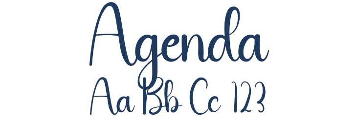 Agenda Font Preview