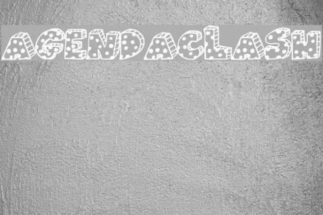 AgendaClash Schriftart examples