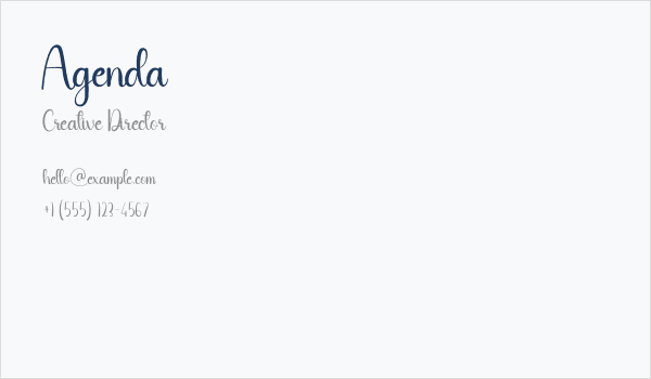 Agenda Business Card