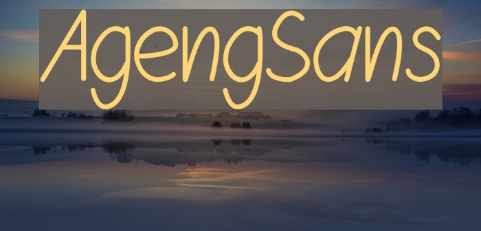 AgengSans Font examples