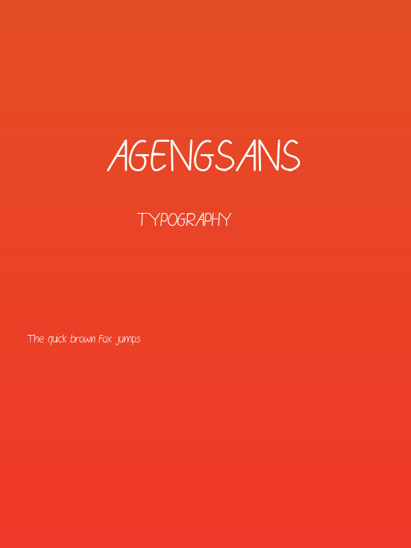 AgengSans Poster