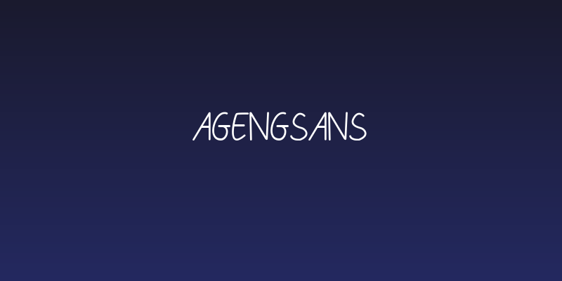 AgengSans Social Header