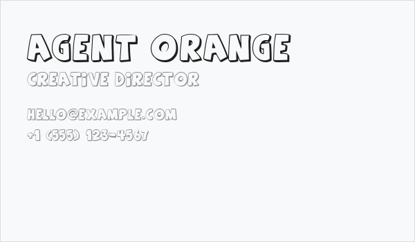 Agent Orange Business Card