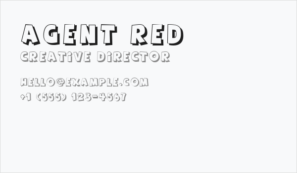 Agent Red Business Card