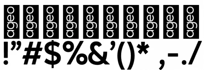 AgeoPersonalUse-Bold Caratteri ALTRI CARATTERI