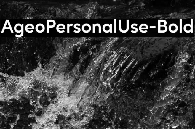AgeoPersonalUse-Bold Caratteri examples