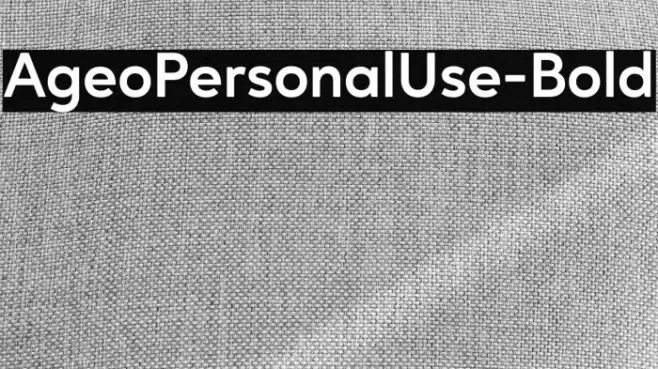 AgeoPersonalUse-Bold Caratteri examples